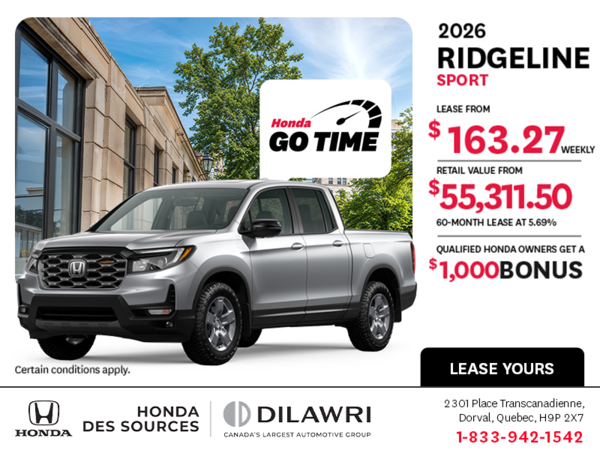 Get the 2026 Honda Ridgeline!