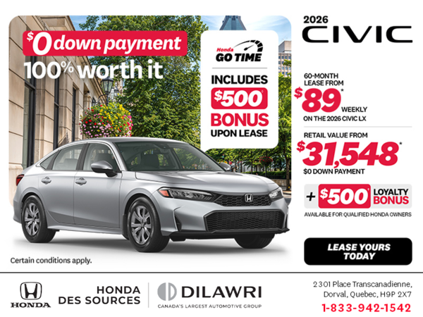 Get the 2026 Honda Civic!