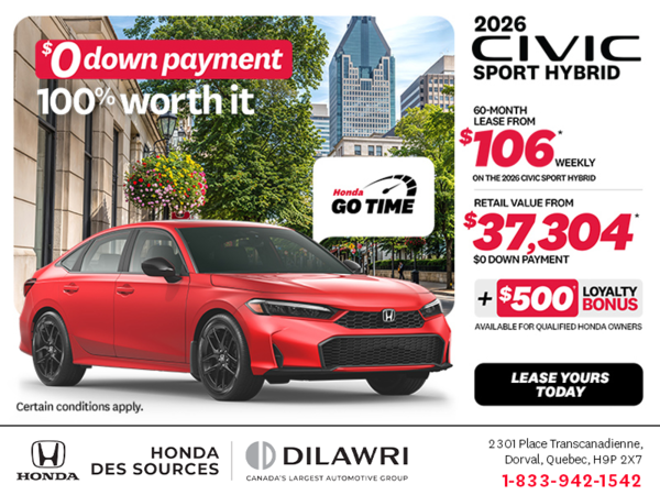 Get the 2026 Honda Civic Sedan Hybrid!