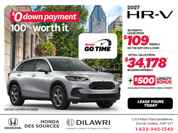 Get the 2027 Honda HR-V!