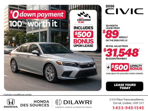 Get the 2026 Honda Civic!