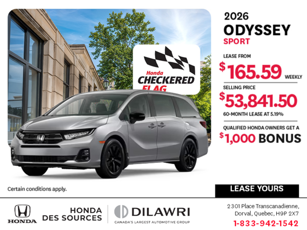 Get the 2026 Honda Odyssey!