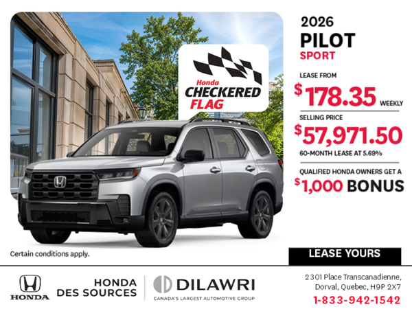 Get the 2026 Honda Pilot!