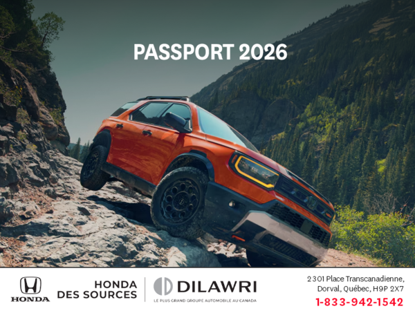 Obtenez la Honda Passport 2026 !