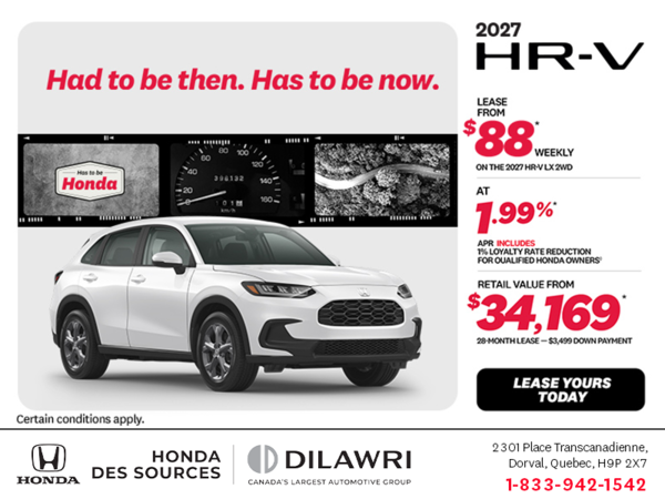 Get the 2027 Honda HR-V!