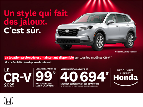 Obtenez le Honda CR-V 2025!