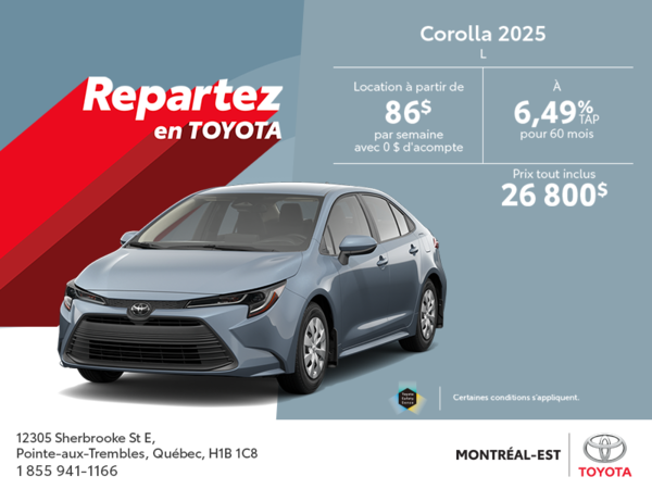 Toyota Corolla 2025