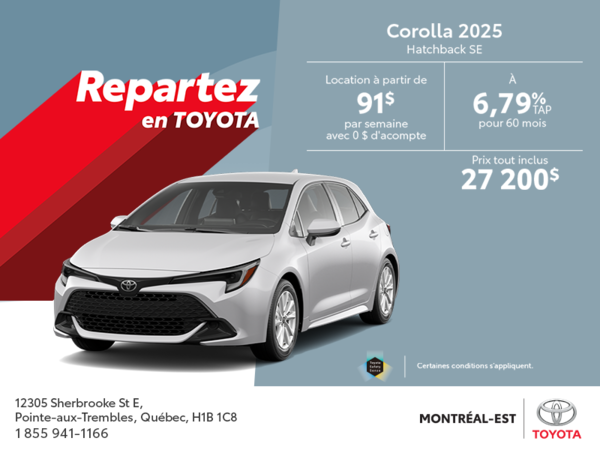 Toyota Corolla Hatchback 2025