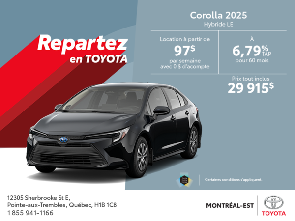 Toyota Corolla Hybrid 2025
