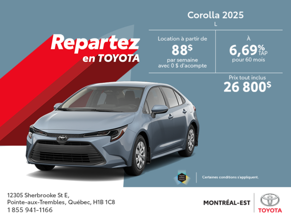 Toyota Corolla 2025