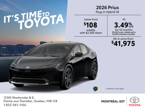 2026 Toyota Prius Plug-In Hybrid