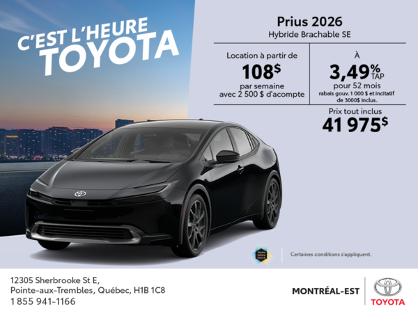 Toyota Prius Plug-In Hybrid 2026