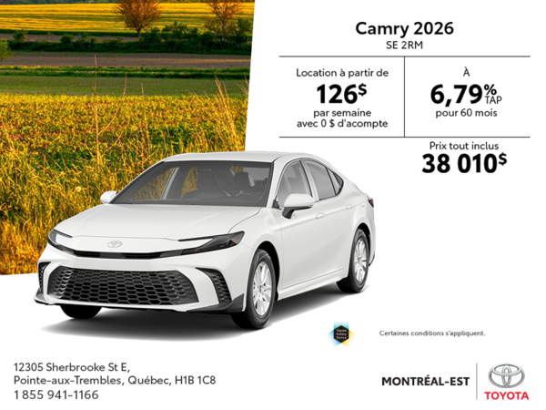 Toyota Camry Hybride SE 2RM 2026
