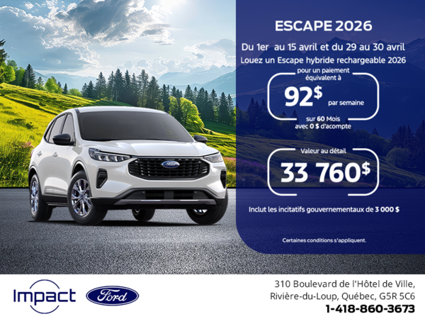 Ford Escape Hybride 2026