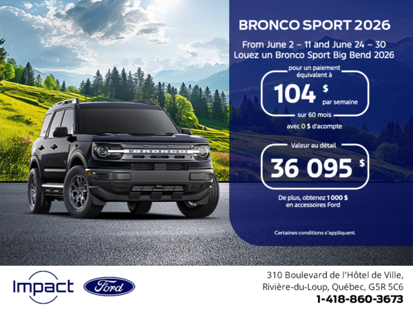 Ford Bronco Sport 2026