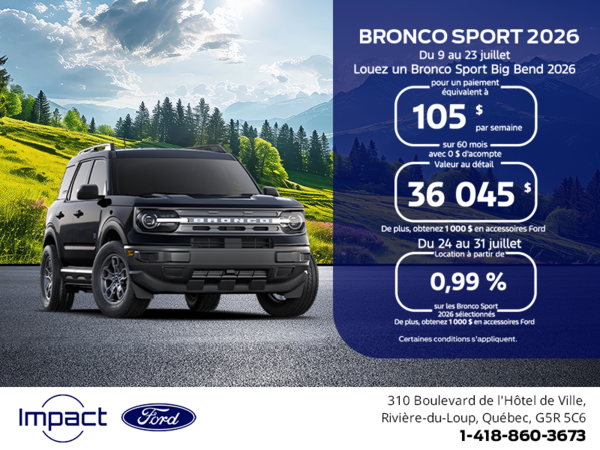 Ford Bronco Sport  2026