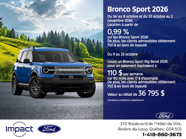 Ford Bronco Sport  2026