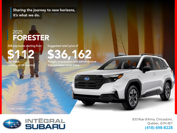 Get the 2025 Forester!