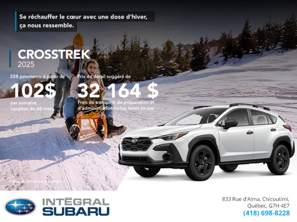 Procurez-vous le Crosstrek 2025!