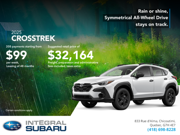 Get the 2025 Crosstrek today!