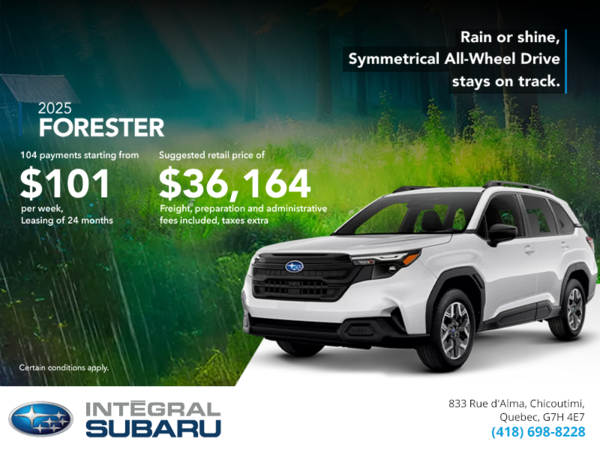 Get the 2025 Forester!