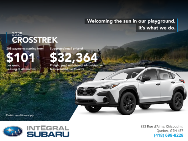 Get the 2025 Crosstrek today!