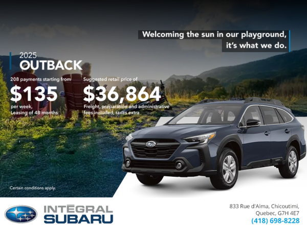 Get the 2025 Outback today!