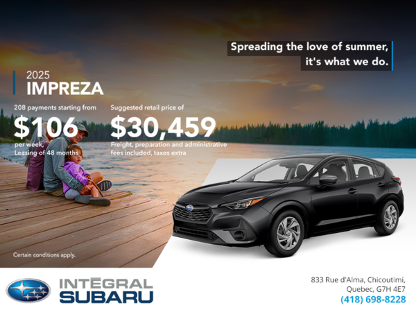 Get the 2025 Impreza!