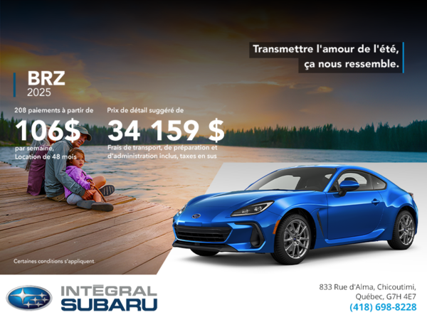 Procurez-vous la BRZ 2025!