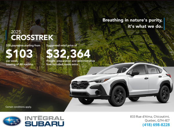 Get the 2025 Crosstrek today!