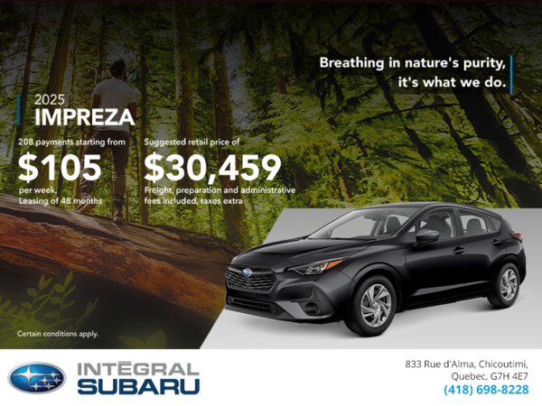 Get the 2025 Impreza!
