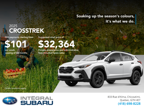 Get the 2025 Crosstrek today!