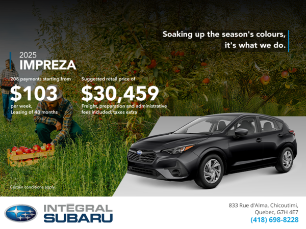 Get the 2025 Impreza!