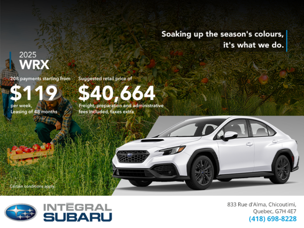 Get the 2025 WRX today!