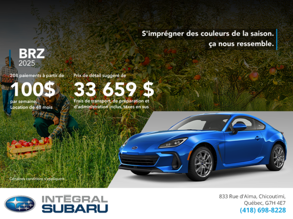 Procurez-vous la BRZ 2025!