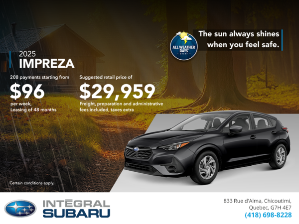 Get the 2025 Impreza!