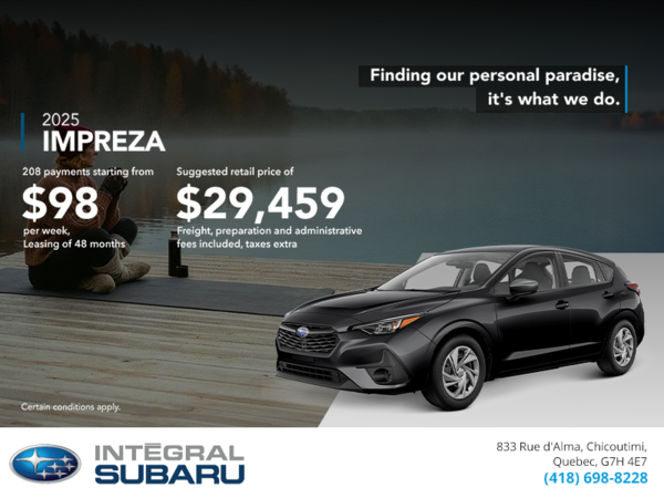 Get the 2025 Impreza!