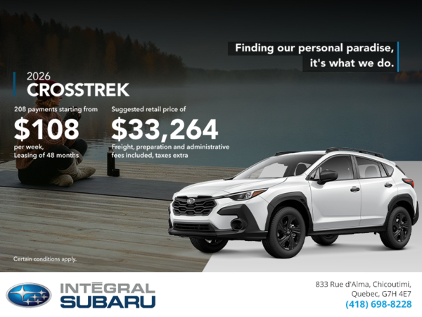Get the 2026 Crosstrek today!