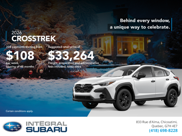 Get the 2026 Crosstrek today!