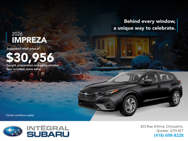Get the 2026 Impreza!