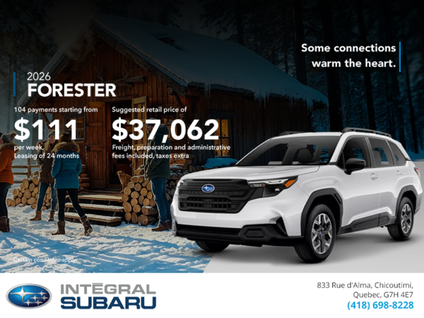 Get the 2026 Forester!