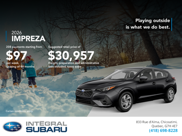 Get the 2026 Impreza!