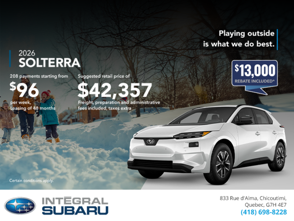 Get the 2026 Solterra today!