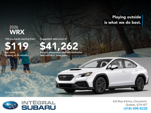 Get the 2026 WRX today!