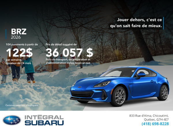 Procurez-vous la BRZ 2026!