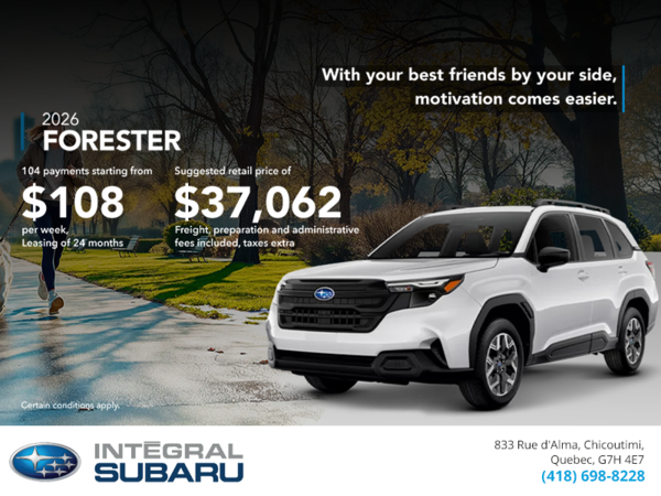 Get the 2026 Forester!