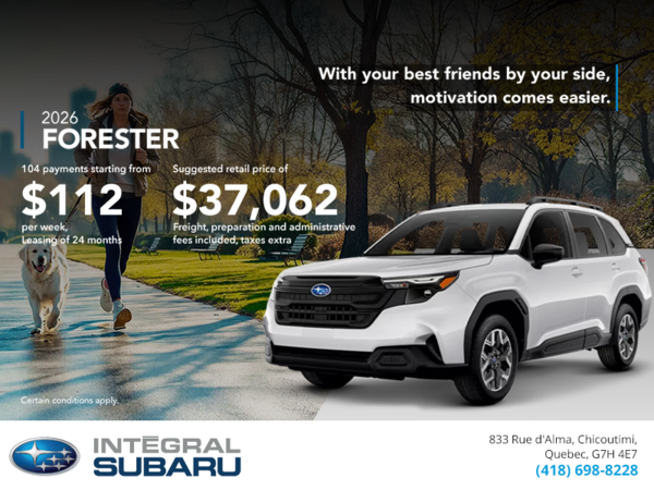 Get the 2026 Forester!