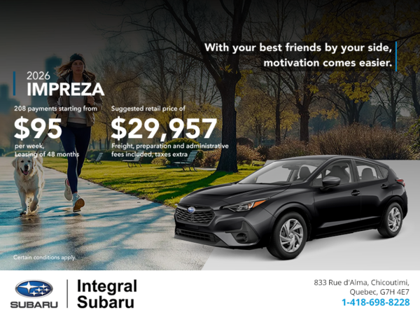 Get the 2026 Impreza!