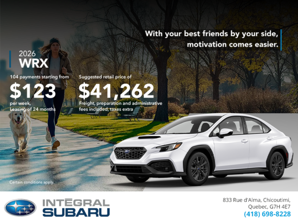 Get the 2026 WRX today!