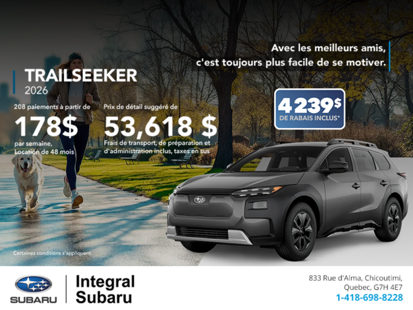 Procurez-vous le Trailseeker 2026!